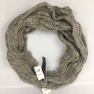 Nine West Ladies Shaker Infinity Scarf Knit Camel Combo NEW NWT